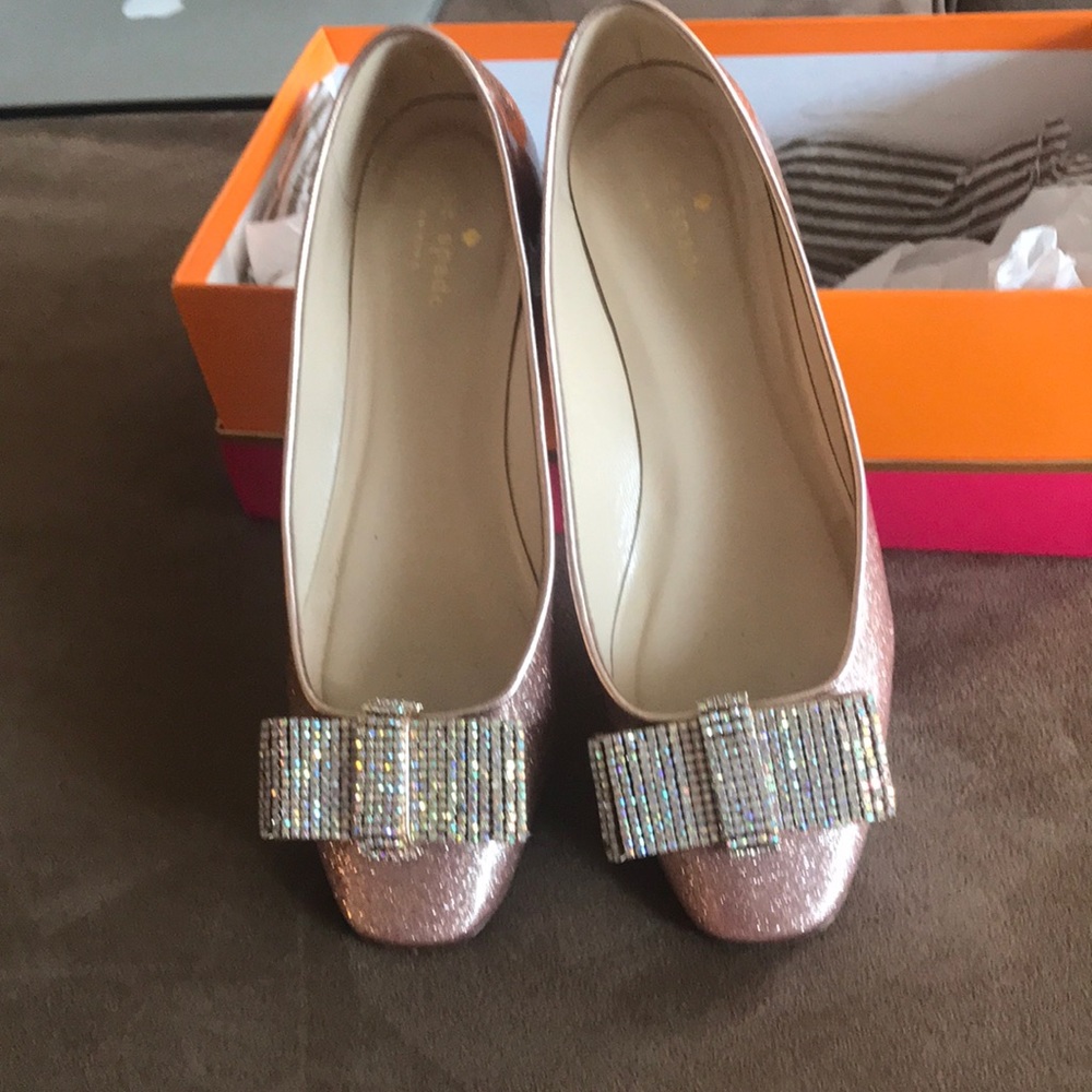 Kate spade rose gold flats